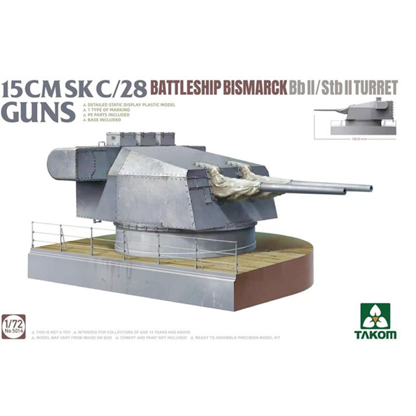 Bismarck Turret 15cm SK C/28 Gun Bb II/Stb II John Ayrey Die Casts